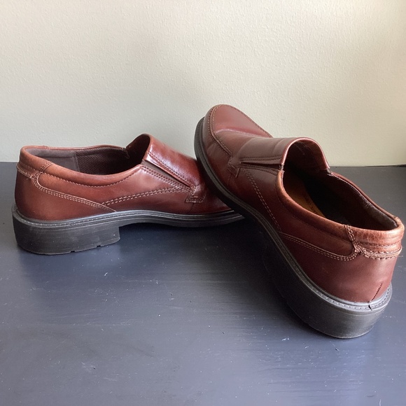 Men’s Brown Leather ECCO Loafers Size 11, EU 45 - Picture 1 of 7